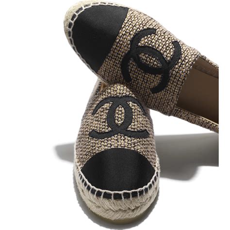 black chanel espadrilles saks|Chanel espadrilles beige and black.